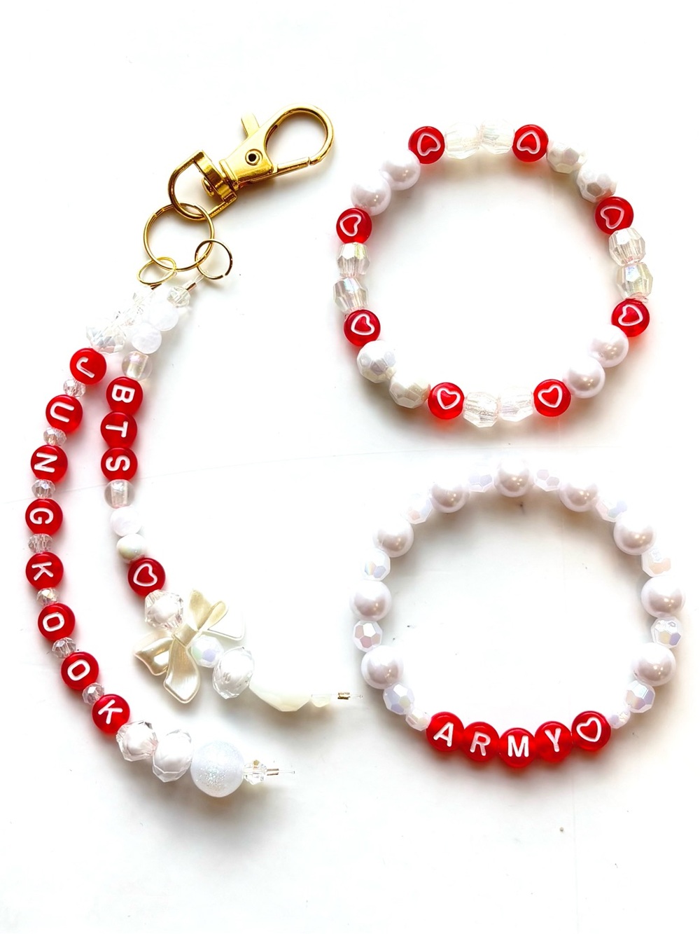 (3pcs) BTS JUNGKOOK KEYCHAIN & BRACELET BUNDLE